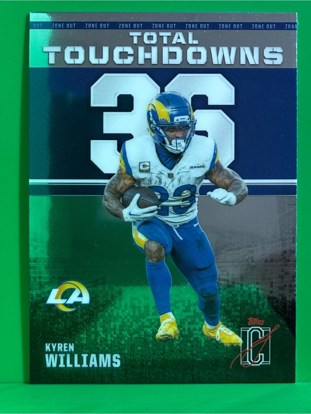 Pokemon Total Touchdowns Card with Blue, Yellow, White Colors